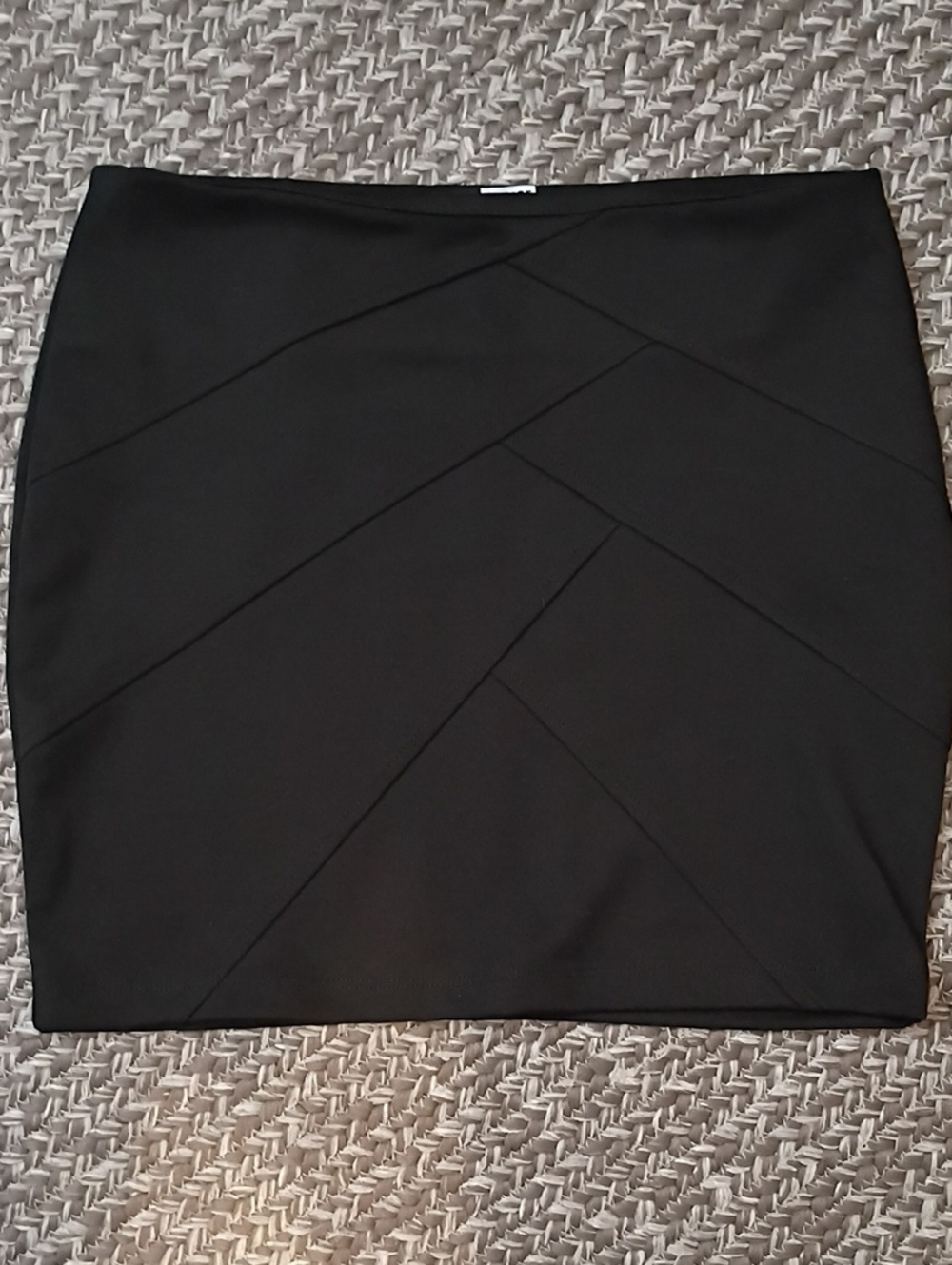 Basic House Black Mini Skirt Size S Like New Condition Slimming Design